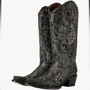 Corral Boots Women Embroidery & Studs Western Boots | Snip Toe 13" Shaft